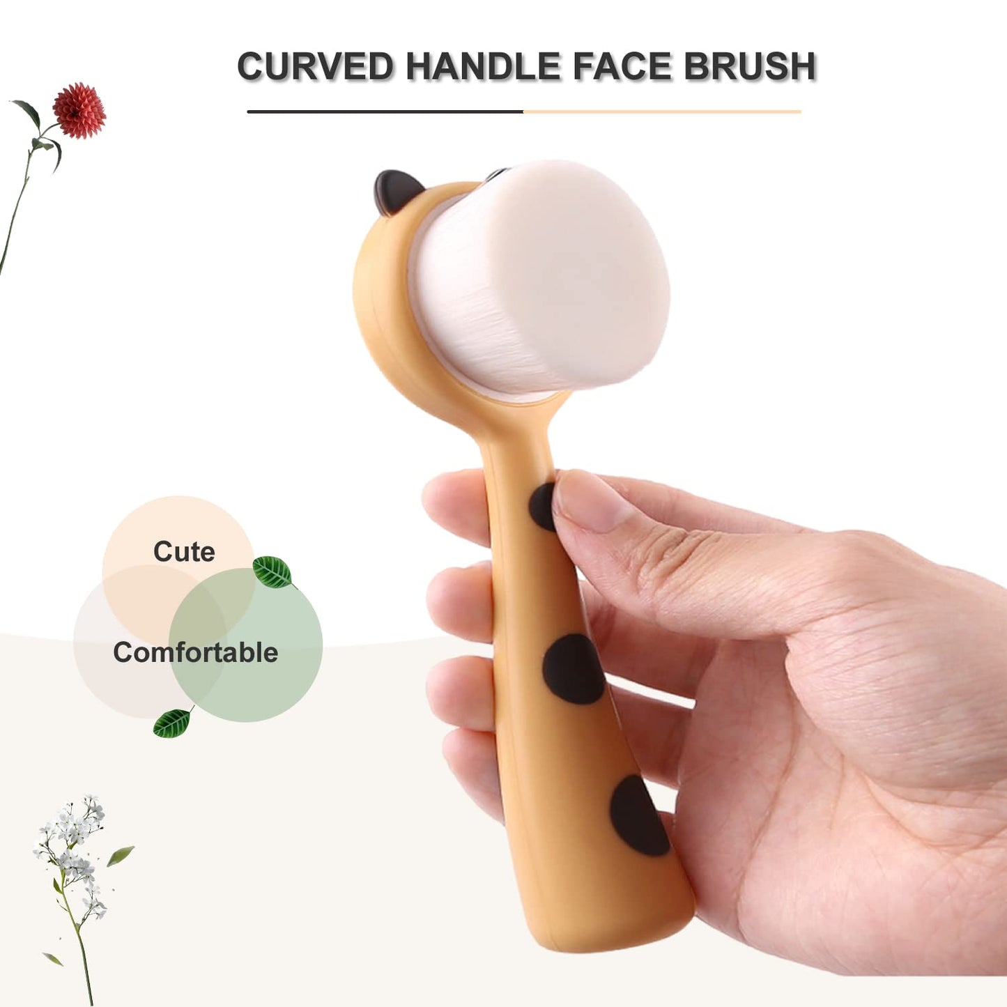 Face Brush Face Scrubber, Hysotok Facial Cleansing Brush with Soft Bristles for Face Cleansing Wash Scrub, Face Cleanser Brush for Facial Exfoliating Beauty & Personal Care Hysotok