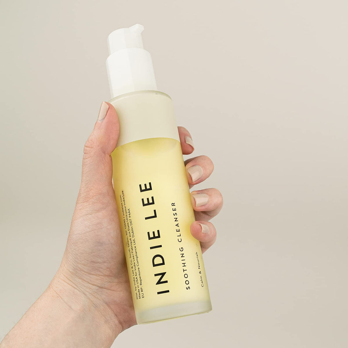 Indie Lee Soothing Facial Cleanser, Gentle, Moisturizing Face Wash + Makeup Remover for Sensitive Skin, Hydrate & Calm Redness with Rose Damascena Beauty & Personal Care Indie Lee
