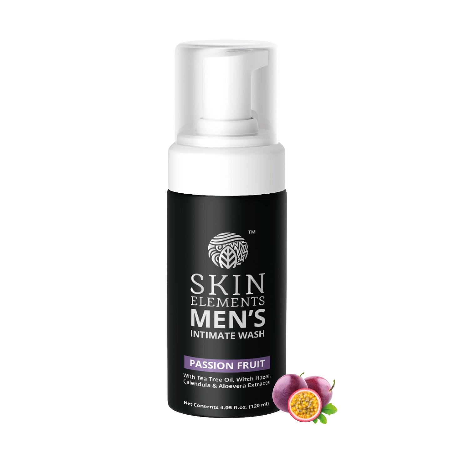 Skin Elements Intimate Wash for Men with Passion Fruit (4.05 Fl Oz) | pH Balanced Foaming Intimate Wash | Prevents Itching, Irritation & Bad Odor | Beauty & Personal Care Skin Elements
