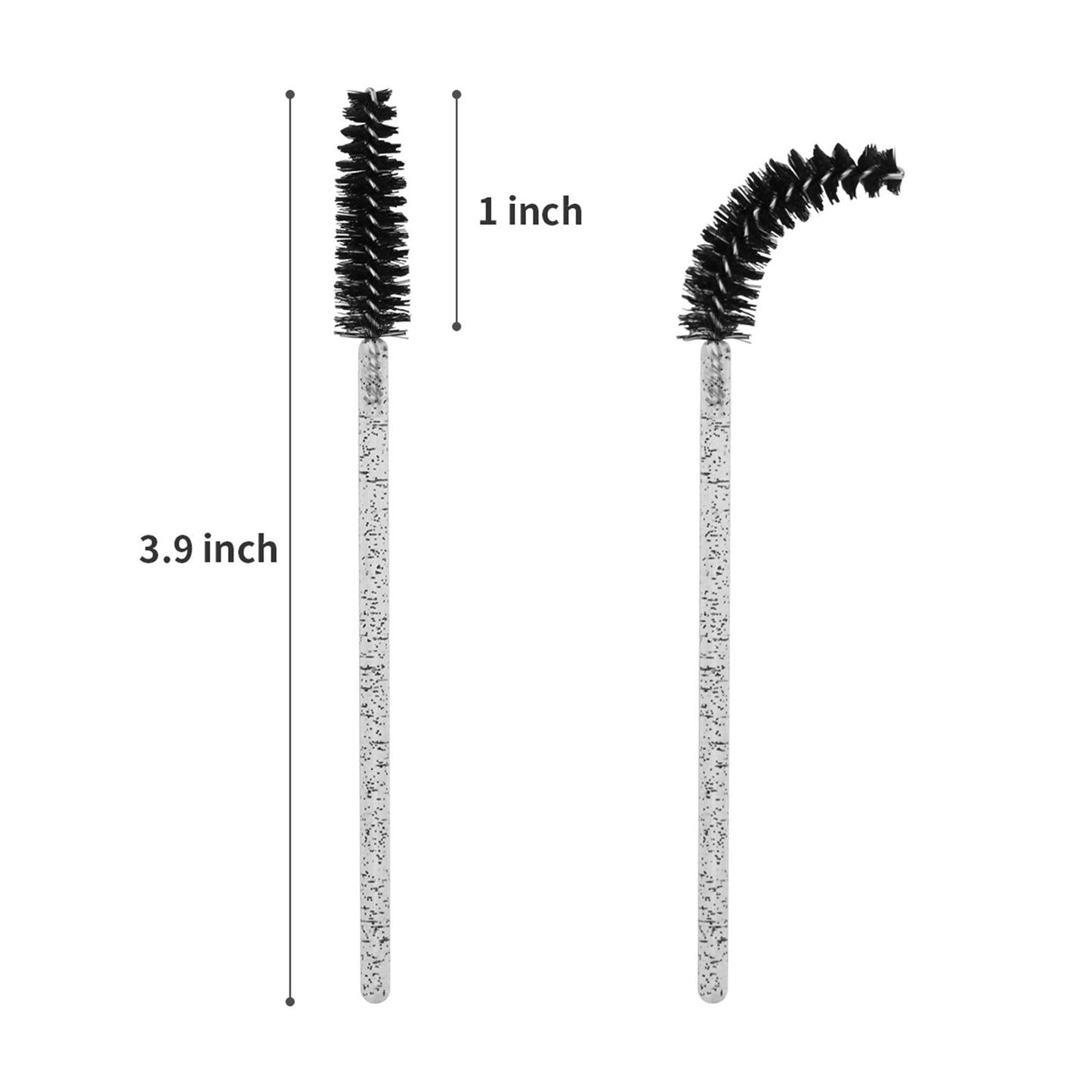 CHEFBEE 100PCS Disposable Eyelash Brush, Mascara Wands Makeup Brushes Applicators Kits for Eyelash Extensions and Eyebrow with Container (Rose) Beauty and Personal Care CHEFBEE