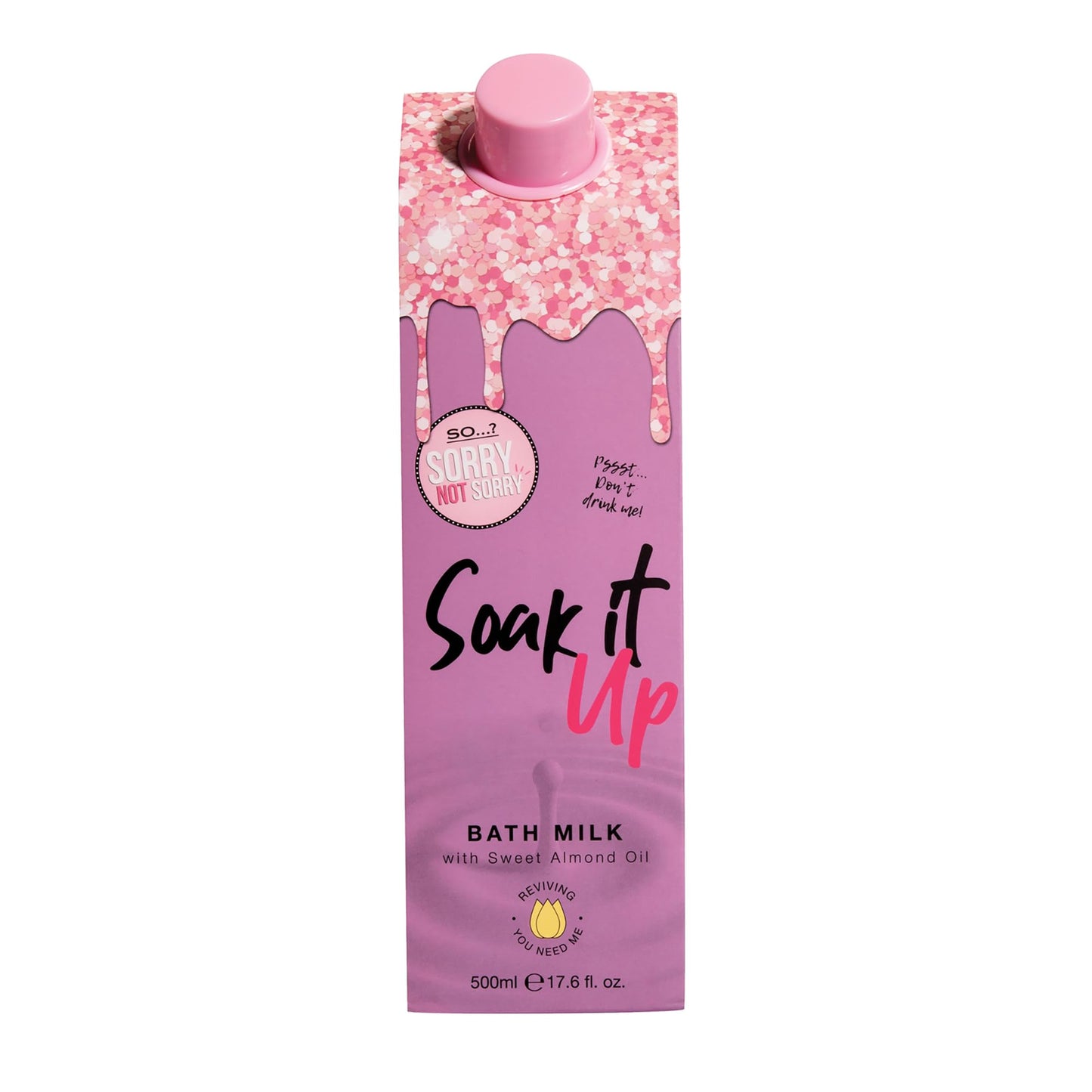 So…? Sorry Not Sorry Soak It Up Bath Milk - Infused with Sweet Almond Oil and Vanilla - Vegan and Cruelty-Free Bubble Bath for Women - 17.6 oz Beauty and Personal Care So...?