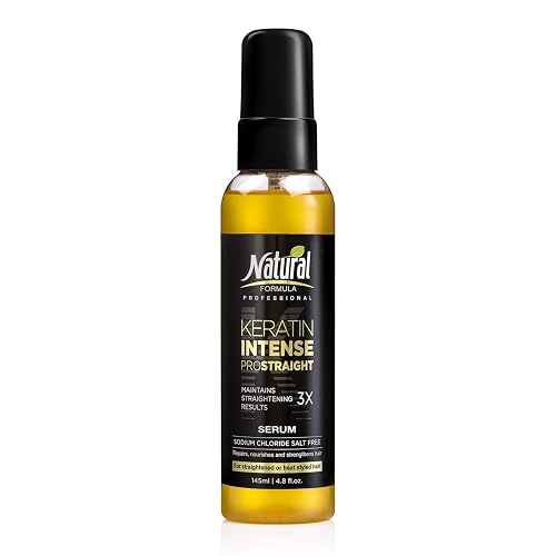 Natural FORMULA Keratin Intense Hair Serum - 4.8 fl.oz - Sodium Chloride Salt-Free Keratin Hair Serum - Hair Repair Treatment For Frizz Free Beauty & Personal Care Natural FORMULA