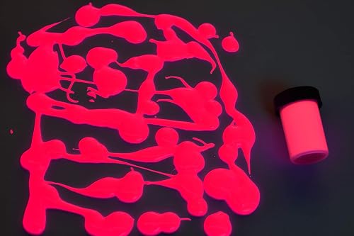 DirectGlow 3/4oz UV Blacklight Reactive Fluorescent Acrylic Paints (Pink) Beauty & Personal Care DIRECTGLOW LLC