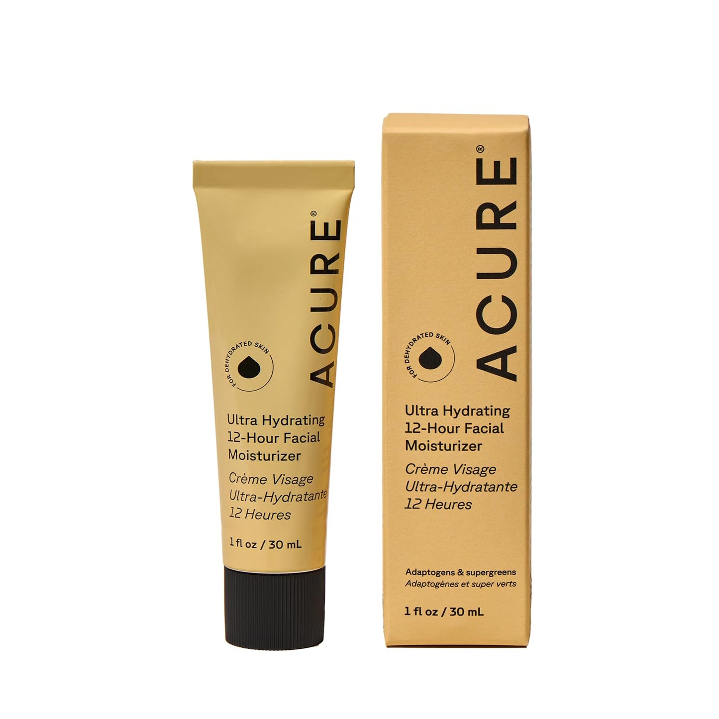 Acure Ultra Hydrating 12 Hour Facial Cream - Intense Face Moisturizer for Women & Men, Hydrating Lotion to Tone & Replenish Dry Skin with Ashwagandha Beauty & Personal Care Acure