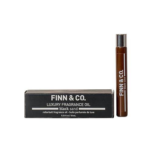 FINN & CO. Black Sand Fragrance Oil, Long-Lasting Beach Inspired Fragrance for Men & Women, Roll On Perfume Oil, Travel-Friendly, Lightweight, Easy Beauty & Personal Care FINN & CO.