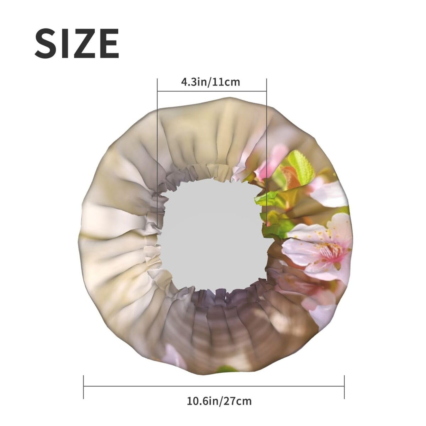 Spring and Flower Shower Cap for Women Men Large Reusable Shower Bonnet Double-Layer Waterproof Bath Caps Elastic Band Hair Hat for All Hairstyles Beauty and Personal Care BWLHJKE