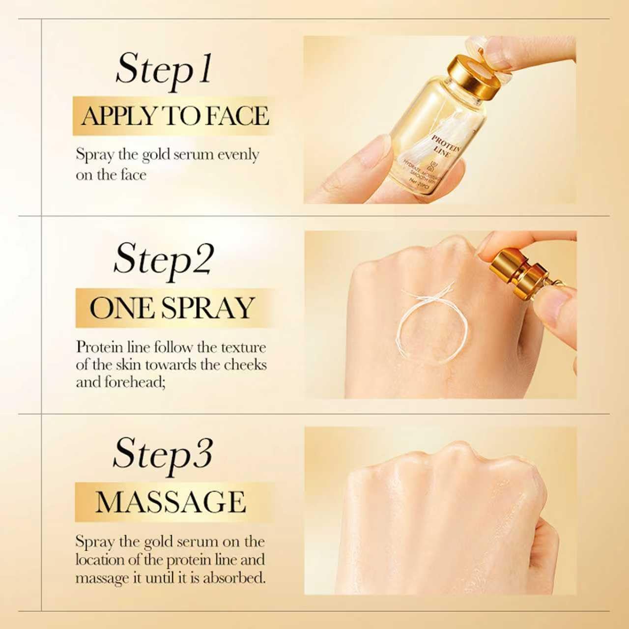 Silk Protein Thread Lifting Set, Collagen Serum for Face With Soluble Protein Silk & Nano Gold Essence, Absorbable Collagen Thread for Lifting, Smooth Beauty & Personal Care xinxinghualing