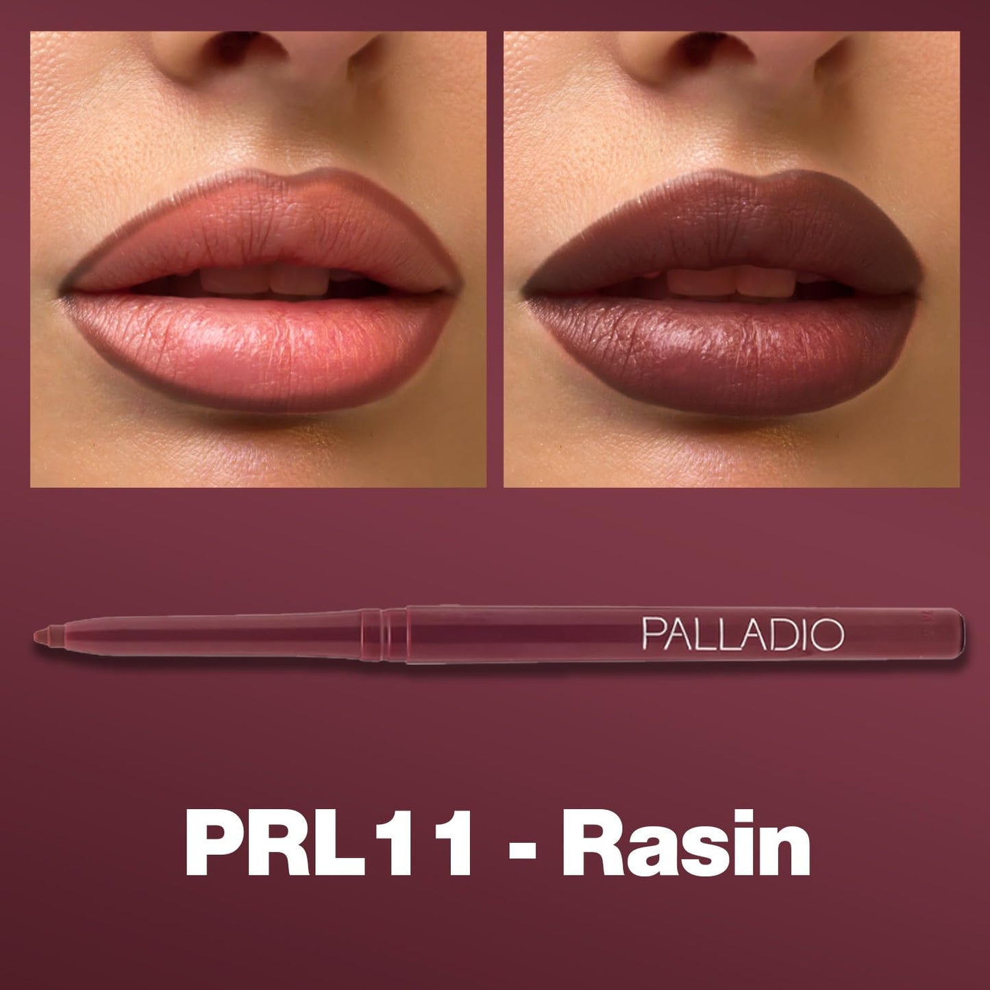 Palladio Retractable Waterproof Lip Liner High Pigmented and Creamy Color Slim Twist Up Smudge Proof Formula with Long Lasting All Day Wear No Beauty & Personal Care Palladio