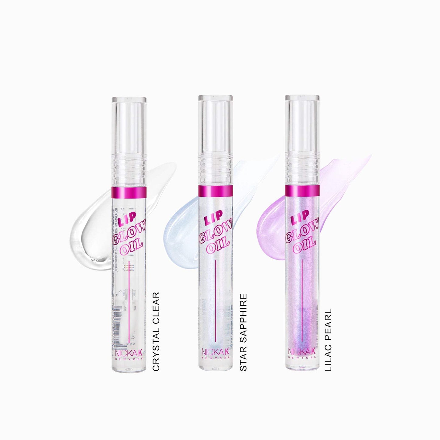 NICKA K NEW YORK Jewel Lip Glow Oil, Glossy Lips, Smooth, Lightweight, Non-Sticky (MLGGO3 Sapphire) Beauty & Personal Care NICKA K NEW YORK