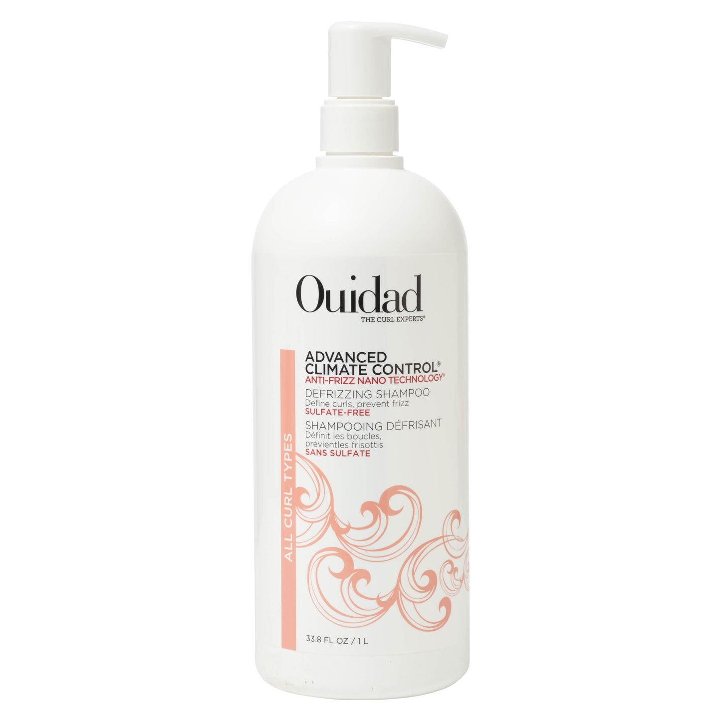 Ouidad Advanced Climate Control Defrizzing Shampoo - 33.8 fl oz, Curl Defining Hair Shampoo, Anti-Frizz Nano Technology, Sulfate-free and Safe Beauty & Personal Care Ouidad
