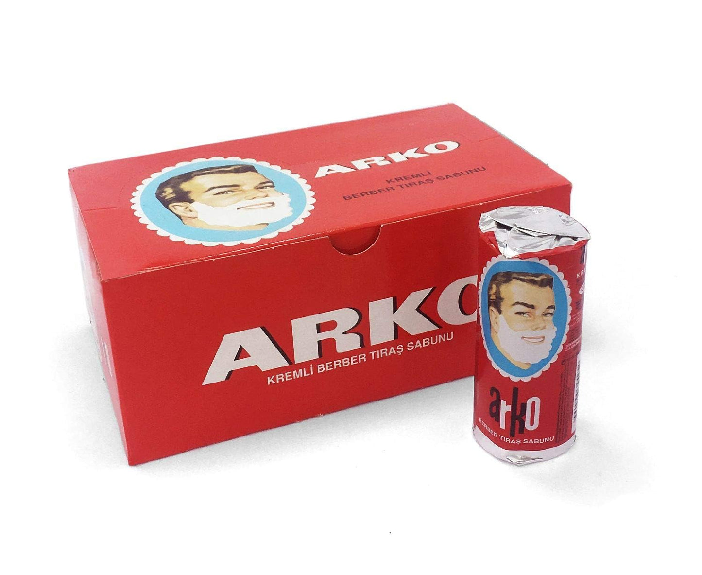 Arko Men Face Shaving Soap Stick, Sensitive skin shave cream, White, ( Pack Of 12 ) Beauty and Personal Care the shave factory