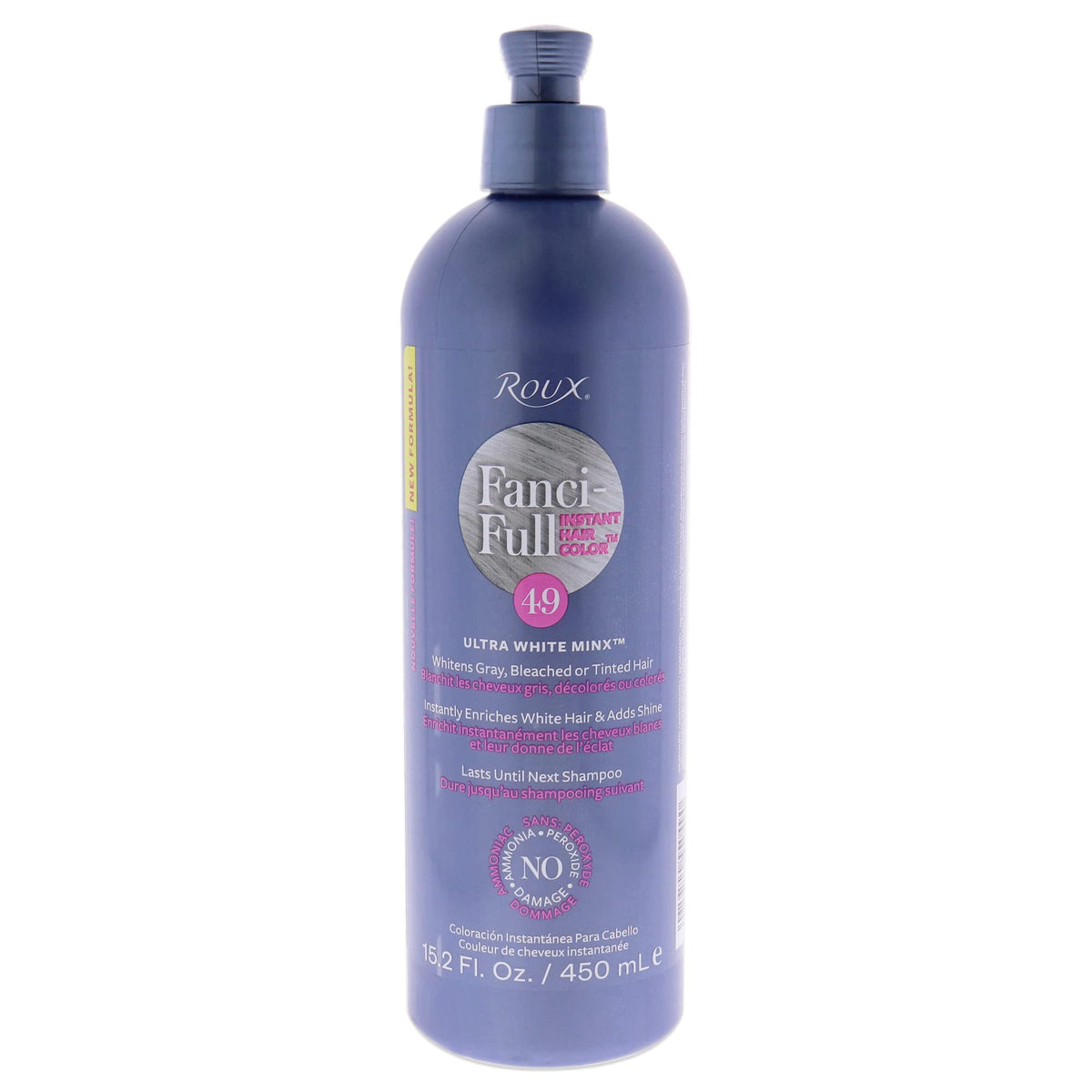 Roux, Fanci-Full Instant Hair Color Rinse, 49 White Minx ,Temporarily Evens Tones, Blends Away Gray, 15.2 Oz Beauty & Personal Care Roux