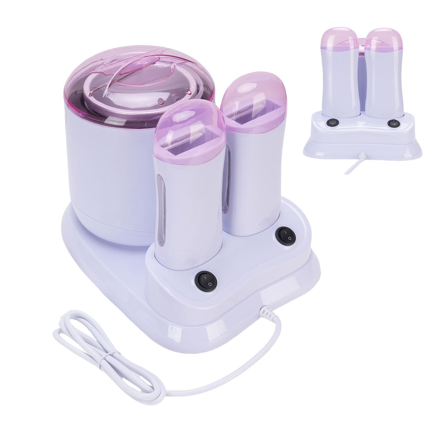 3 in 1 Wax Heater Anti-Scald Roll On Wax Warmer with Dual Cartridges 180W for Home Use - Efficient Hair Removal Solution Beauty and Personal Care Dioche