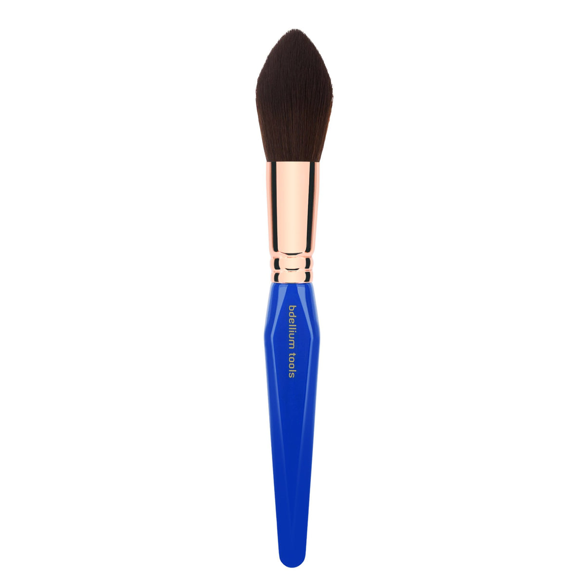 Bdellium Tools Professional Makeup Brush - Golden Triangle 974 Tapered Powder - With All Vegan and Soft Synthetic Fibers, For Sculpt & Shape (Blue