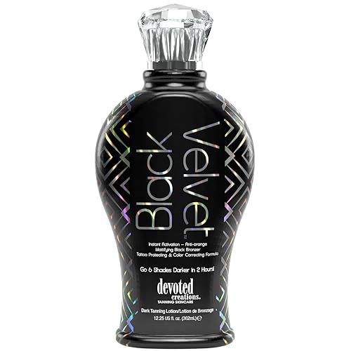 Devoted Creations Black Velvet Anti-Orange Mattifying Black Bronzer Tanning Lotion 12.25 oz Beauty & Personal Care Devoted Creations