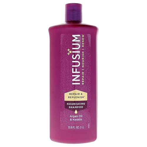 Infusium Repair and Replenish Nourishing Shampoo - Hydrating and Clarifying Shampoo for Build Up - Ceramides, Keratin, and Argan Oil - 33.8 oz Beauty & Personal Care Infusium