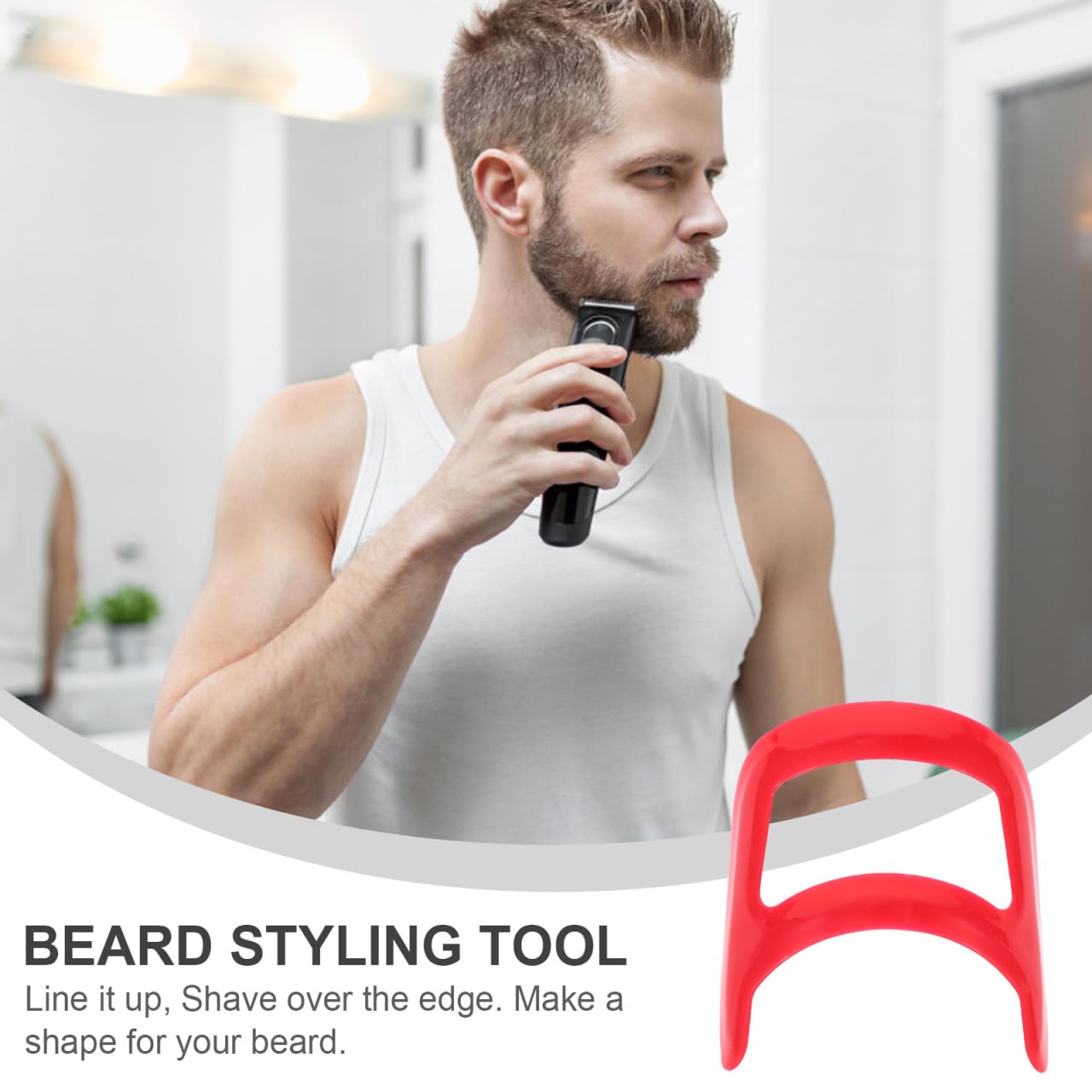 WRITWAA Beard Styling Tool Kit Men's Goatee Trimmer Plastic Ruler for Haircut Guide Beard Shaping Beauty and Personal Care WRITWAA