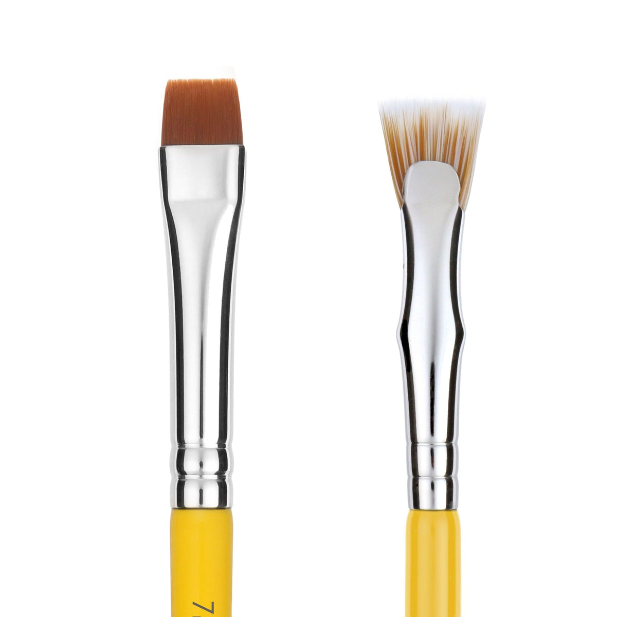 Bdellium Tools Professional Makeup Brush - Studio Series 727 Double-Ended Bent Lash Fan/Flat Definer - With All-Vegan Synthetic Fibers, For Clean