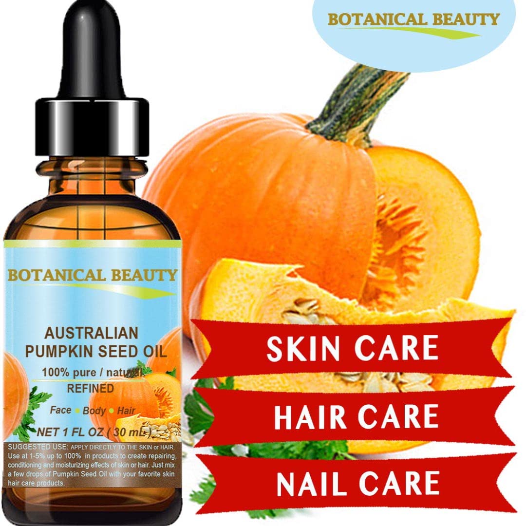 Botanical Beauty Australian PUMPKIN SEED OIL Pure Natural Virgin Unrefined Cold Pressed Carrier Oil. 2 Fl.oz.- 60 ml. for Face, Skin, Hair, Lip, Nails Beauty & Personal Care Botanical Beauty