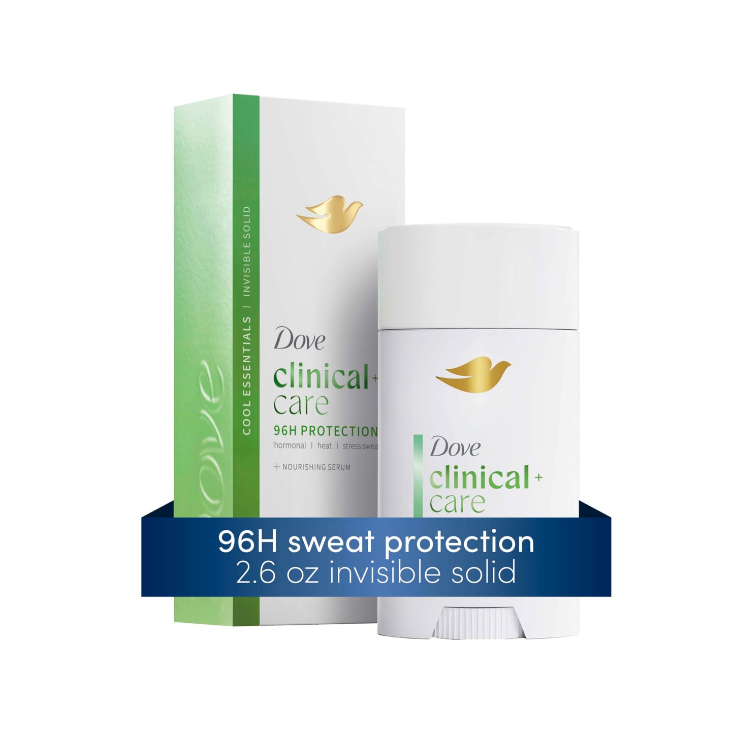 Dove Clinical + Care Antiperspirant Deodorant Stick for Women, 96H Clinical Strength Sweat & Odor Protection, With Nourishing Serum, Cool Essentials Beauty and Personal Care Dove