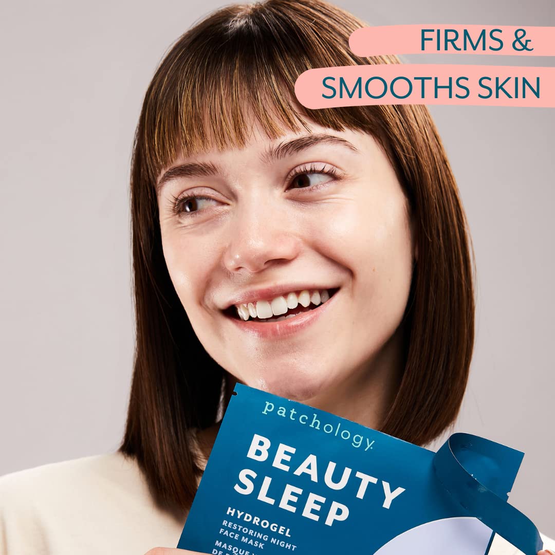 Patchology Hydrogel Face Mask with Retinol and Peptides Beauty Sleep - Gel Face Mask for women and men to reduce fine lines, and hydrate skin. 1 Beauty & Personal Care Patchology