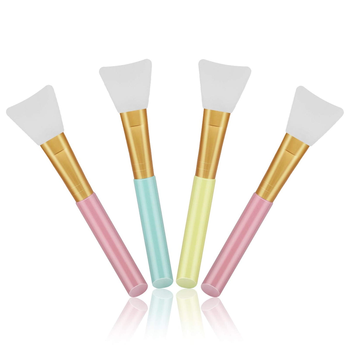 Cuttte 4pcs Silicone Face Mask Applicators, Flexible Facial Mud Masks Applicator, Hairless Moisturizers Tools, Soft Facial Brushes for Mud, Clay Beauty and Personal Care Cuttte Default Title