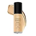 Milani Conceal + Perfect Liquid Foundation - Light Beige, 1 Fl. Oz. Cruelty-Free, Water-Resistant, Oil-Free, Medium-To-Full Coverage, Satin Matte Beauty & Personal Care Milani
