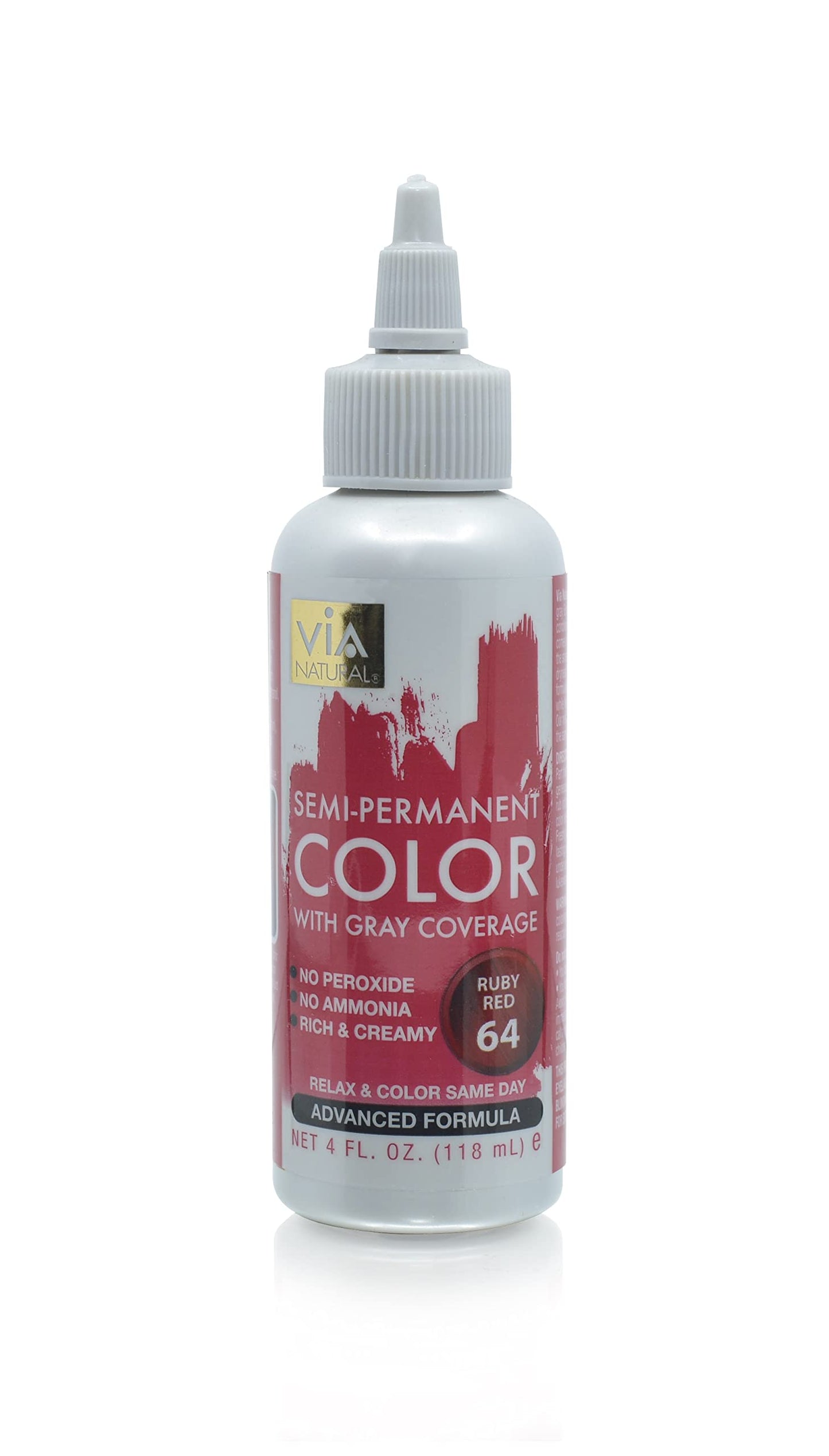 Via Natural Semi-Permanent Hair Color, 4oz - Ruby Red #64 Beauty & Personal Care Via Natural