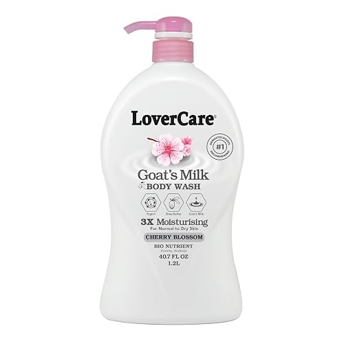 LoverCare Goat's Milk Cherry Blossom Moisturizing Body Wash 40.7 Fl.Oz - Single… Beauty & Personal Care Lover's Care