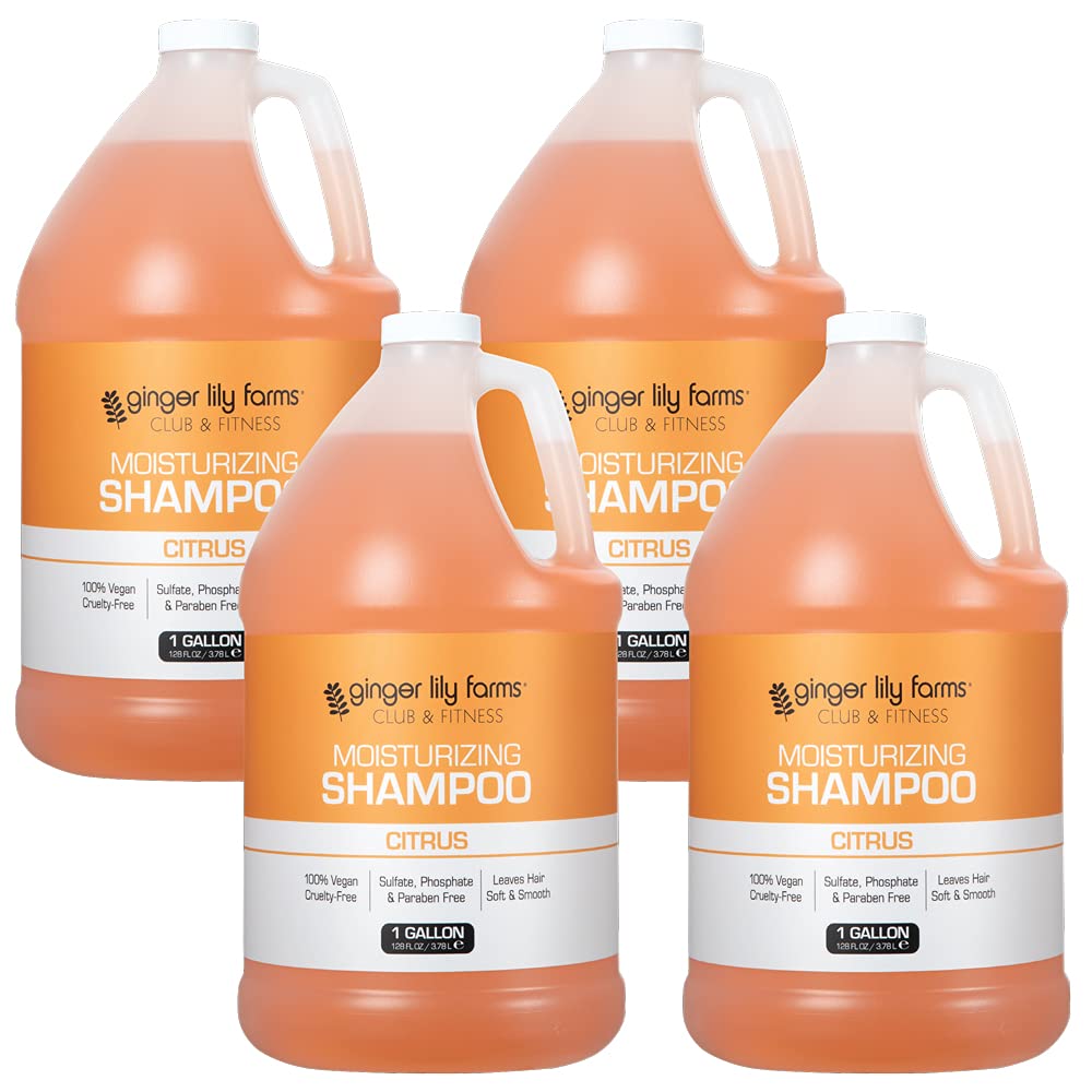 Ginger Lily Farms Club & Fitness Shampoo, 128oz/4pk, Citrus