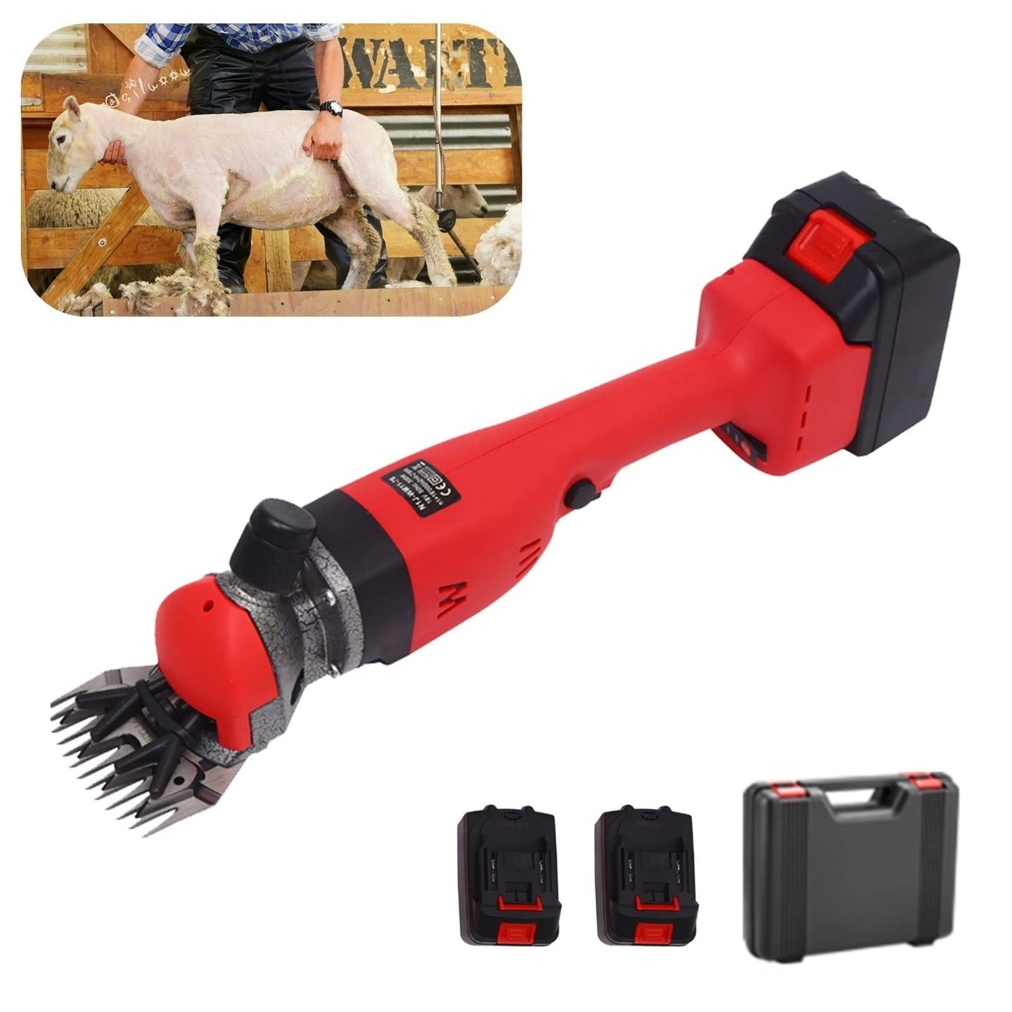 GagalU Professional Sheep Hair Trimmer Rechargeable Electric Sheep Shears, 800W Professional Wool Shearing Machine Sheep Clippers with Blades Beauty and Personal Care GagalU