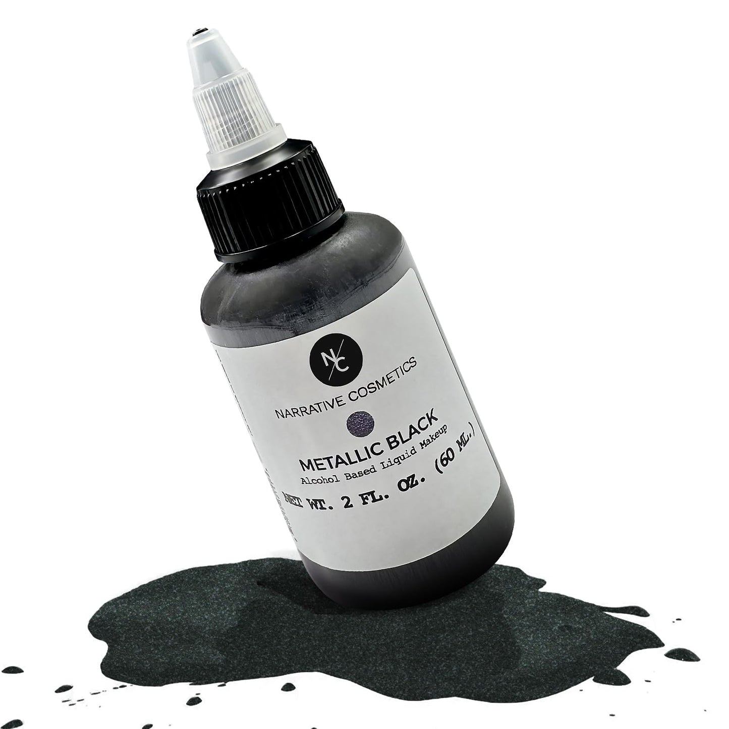 Narrative Cosmetics Metallic Alcohol Airbrush Paints - 2 fl oz, Skin Safe, Quick Dry, Waterproof, Sweatproof, Transferproof Liquid Makeup Beauty & Personal Care Narrative Cosmetics
