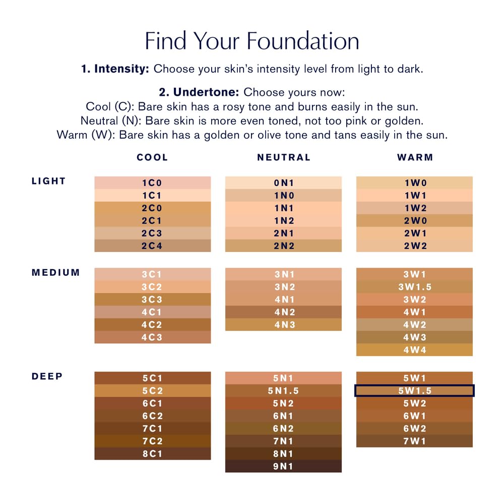 Estée Lauder Double Wear Stay-in-Place 24-Hour Long-Wear Matte Foundation Makeup, 1 Fl Oz, 5W1.5 Cinnamon Beauty & Personal Care Estée Lauder