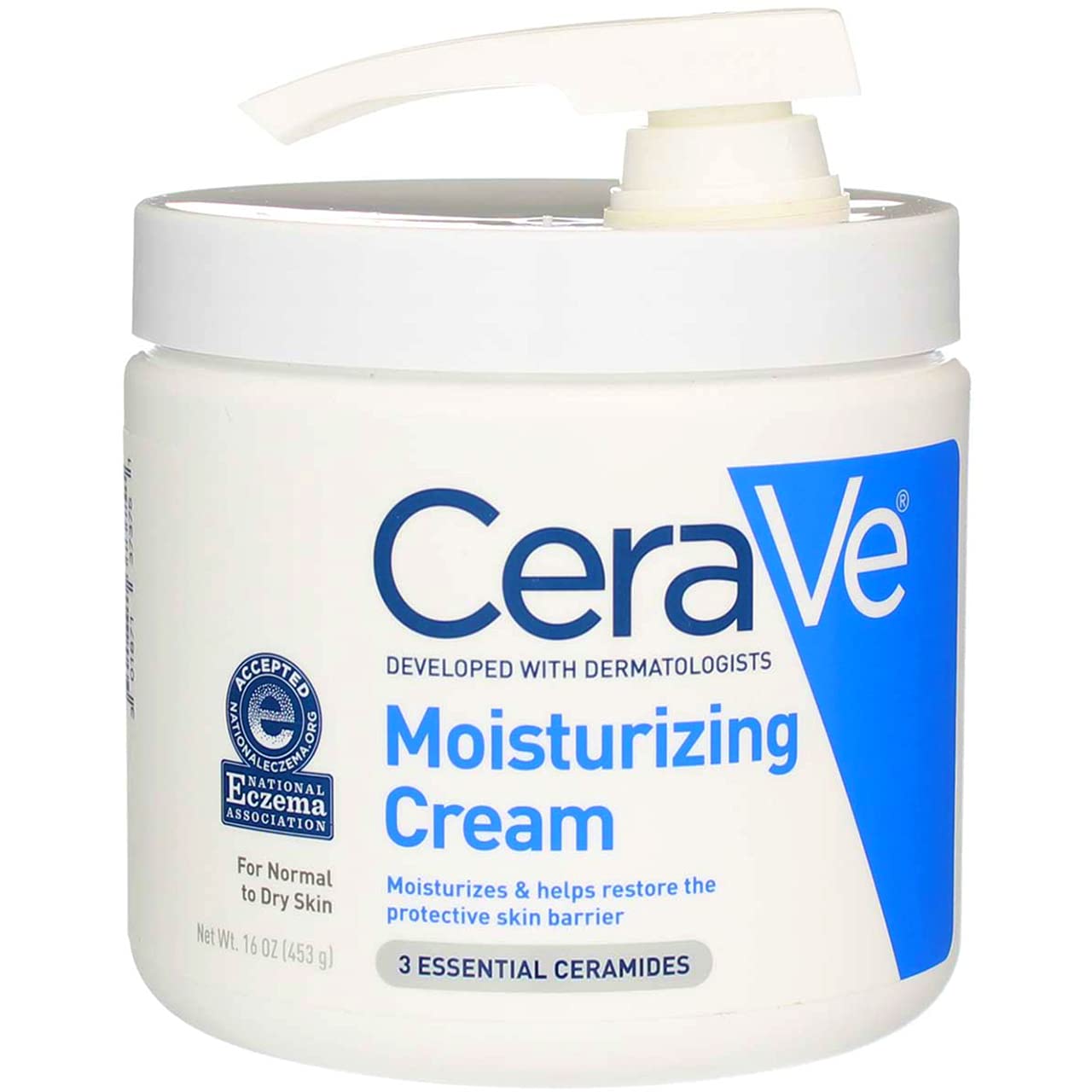 CeraVe Moisturizing Cream | 16 Ounce with Pump | Daily Face and Body Moisturizer for Dry Skin (Pack of 2) Beauty & Personal Care CeraVe
