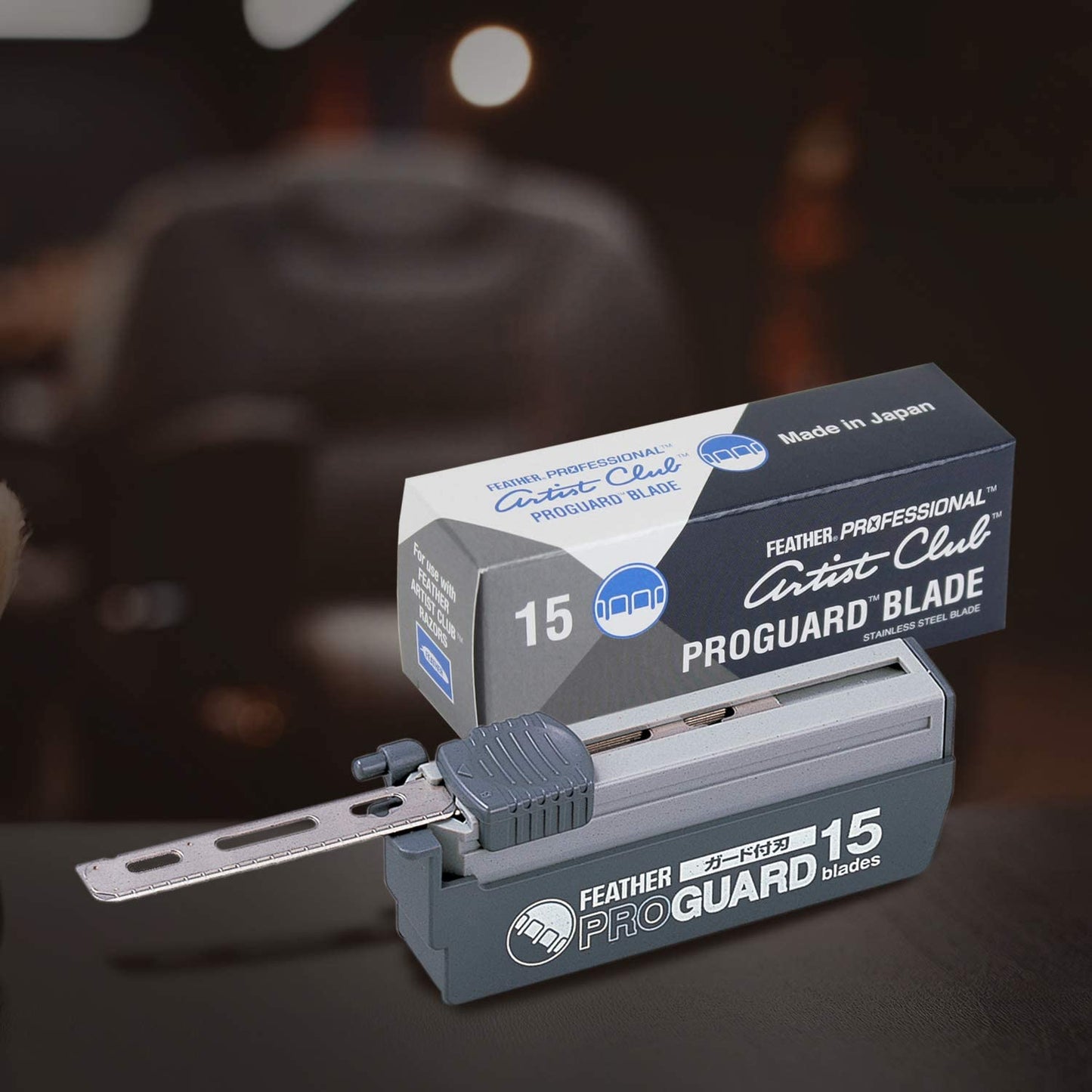 Feather Artist Club ProGuard Razor Blades - (3 Pack of 15) - Single Straight Edge Razor Blades with Guard Refills for Shaving - For Men & Barbers Beauty and Personal Care Feather
