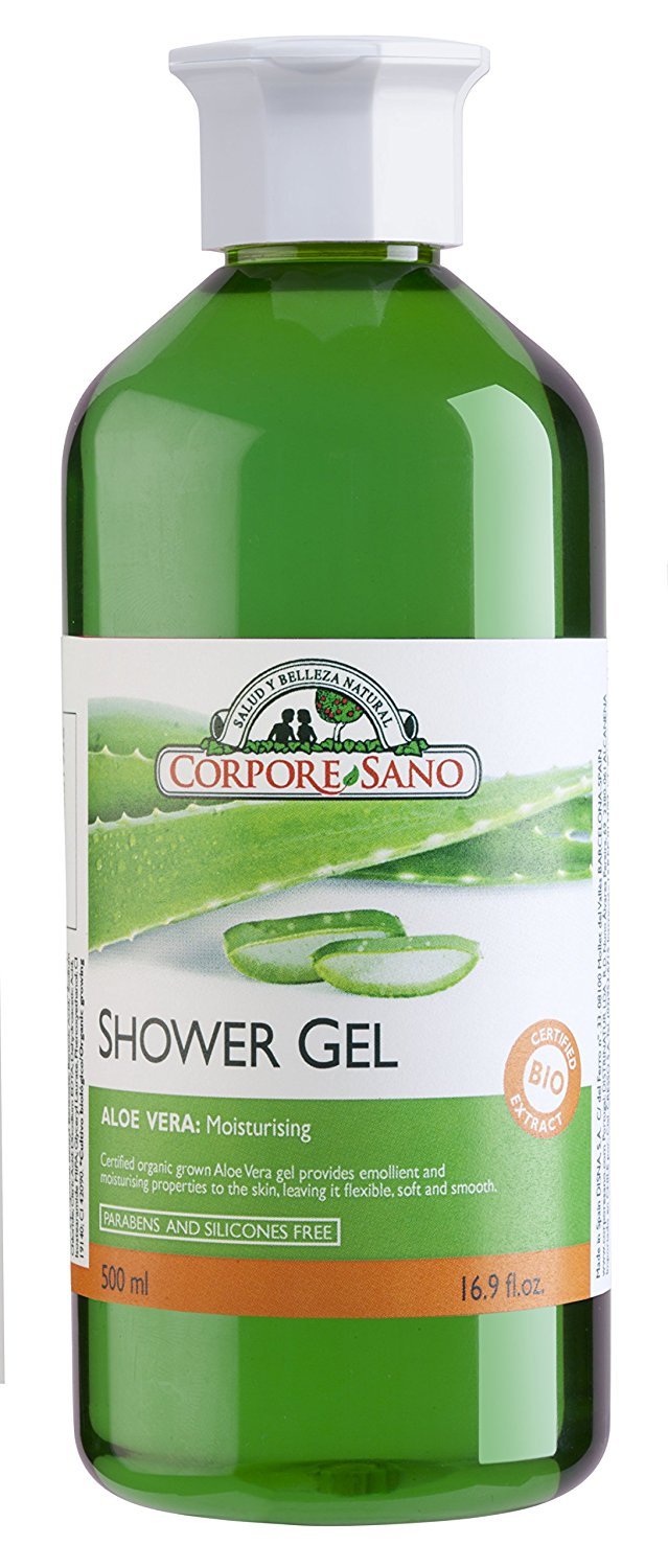 Corpore Sano Shower Gel/Body Wash-Aloe/Seaweed/Argan & Aloe-CERTIFIED ORGANIC-NO PARABENS-500 ml/16.9 fl. oz (SOWER GEL ALOE VERA) Beauty & Personal Care Corpore Sano