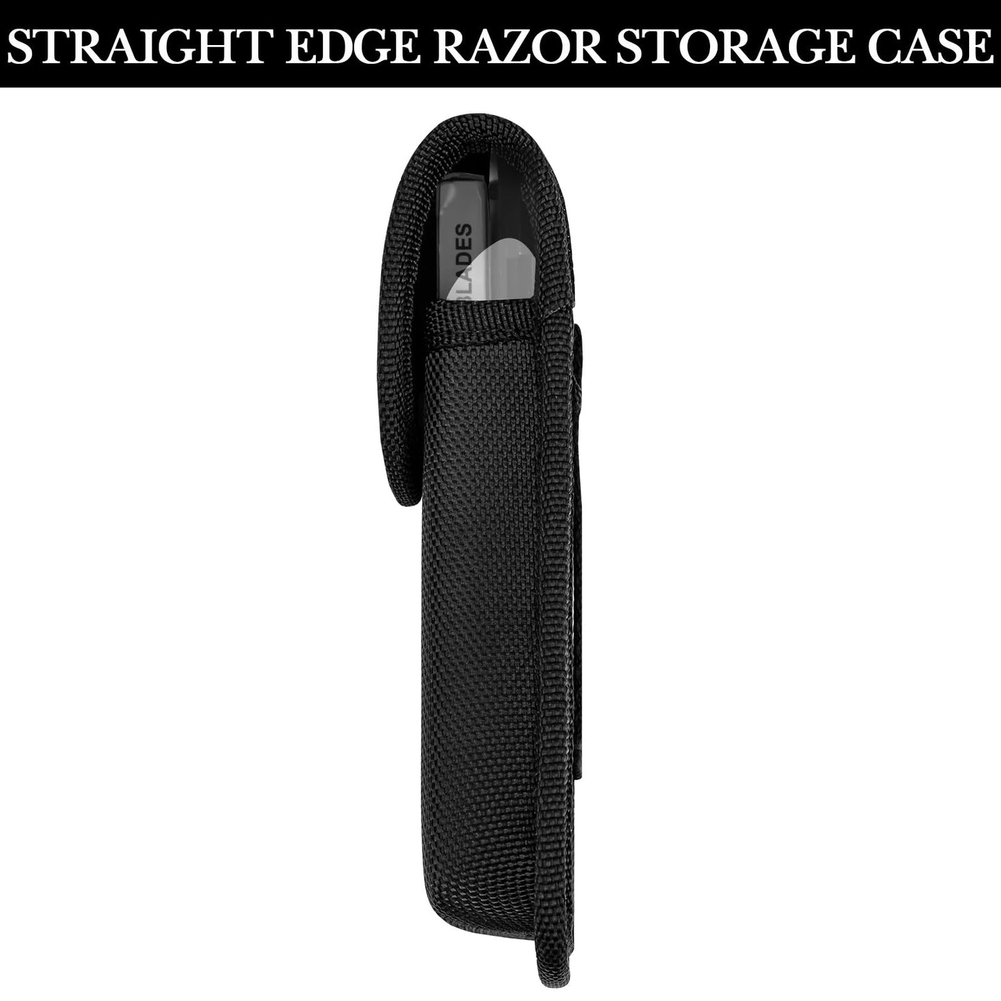 Linkidea 2 Pack Straight Razor Case, Nylon Travel Pouch for Barber Folding Shavette & Manual Razors, Protective Holder Bag (Black/Empty Case Only) Beauty and Personal Care Linkidea