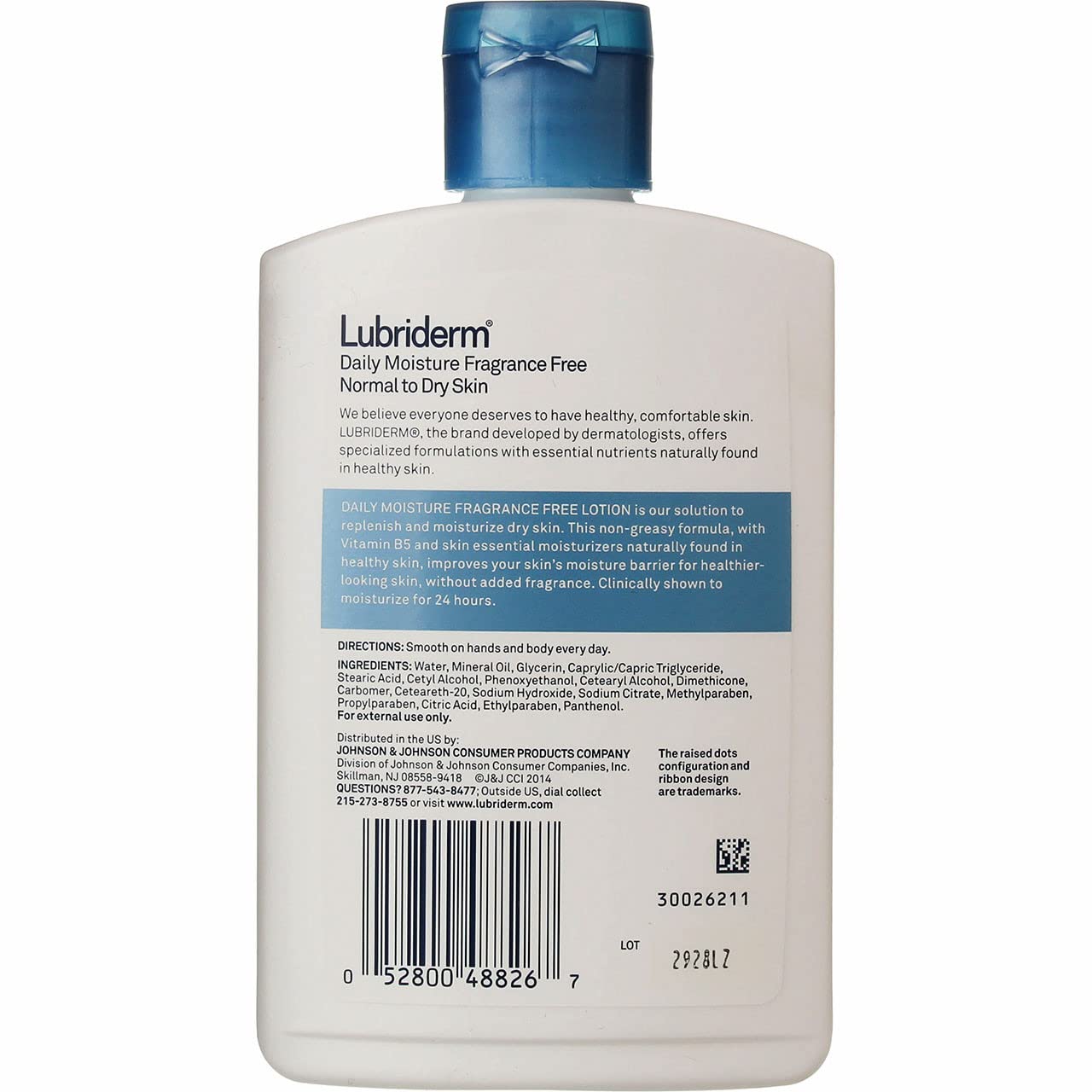 Lubriderm Lot Ff Size 6z Lubriderm Daily Moisture Lotion For Normal To Dry Skin Fragrance Free Beauty & Personal Care Lubriderm