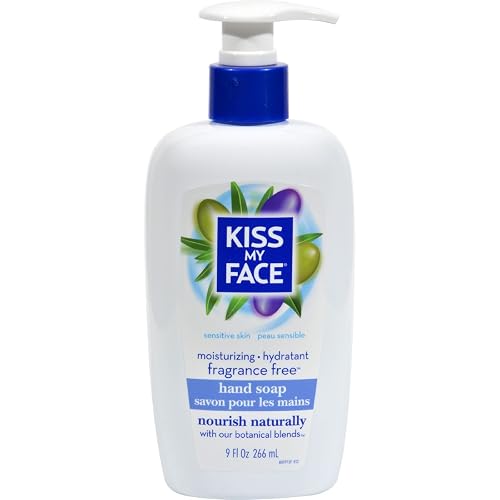 Kiss My Face Hand Soap Fragrance- Free 9 Ounce Pump (266ml) (3 Pack) Beauty & Personal Care Kiss My Face