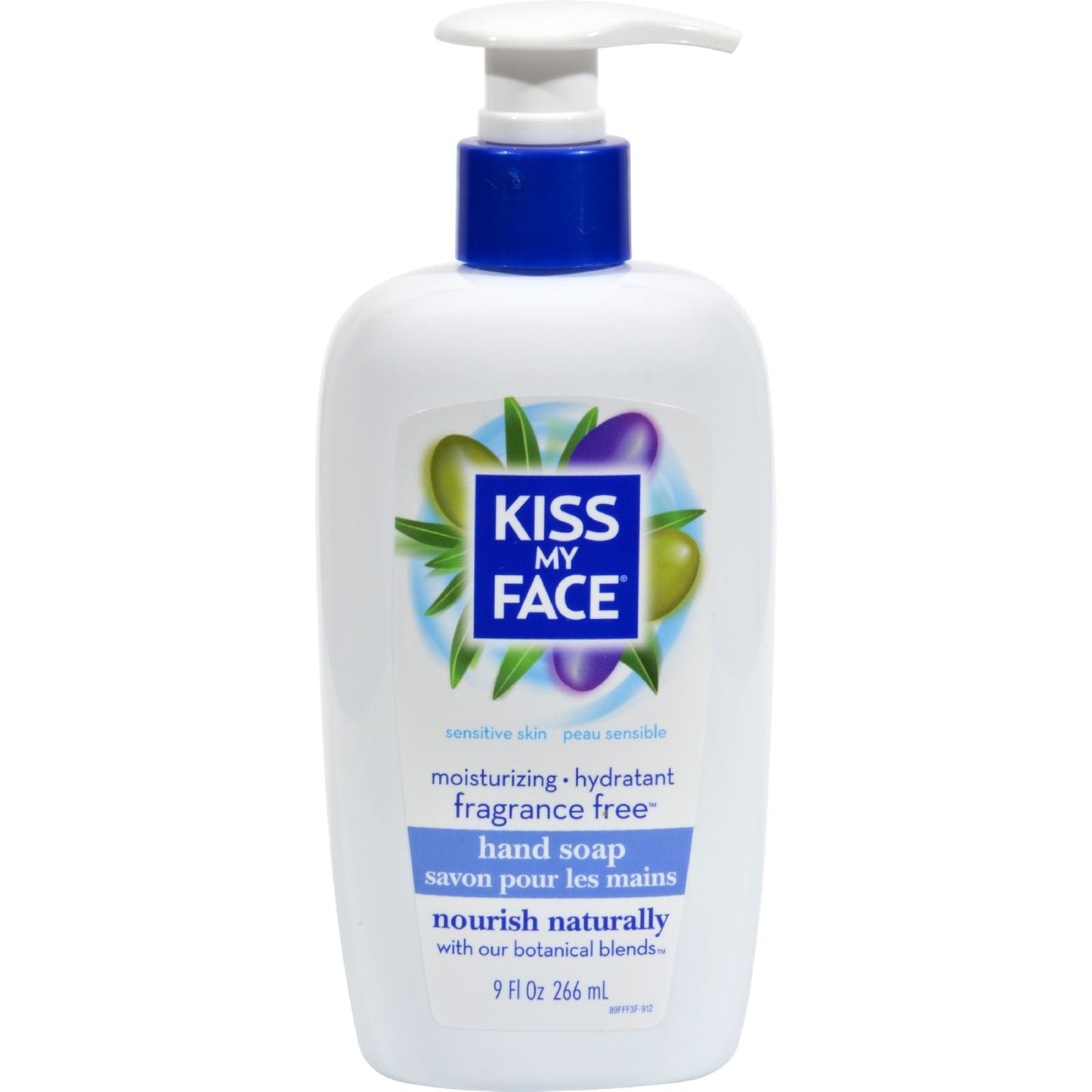 Kiss My Face Hand Soap Fragrance- Free 9 Ounce Pump (266ml) (3 Pack) Beauty & Personal Care Kiss My Face