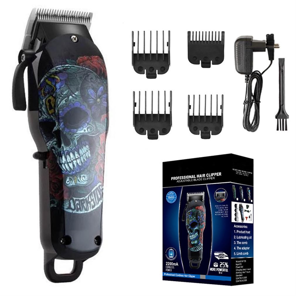 WFGLH Hair Clippers & Trimmer for Men, Cordless Rechargeable Clippers for Hair Cutting - 4 Limit Combs, Stainless Steel Blades Hair Trimmer Or Beauty and Personal Care WFGLH