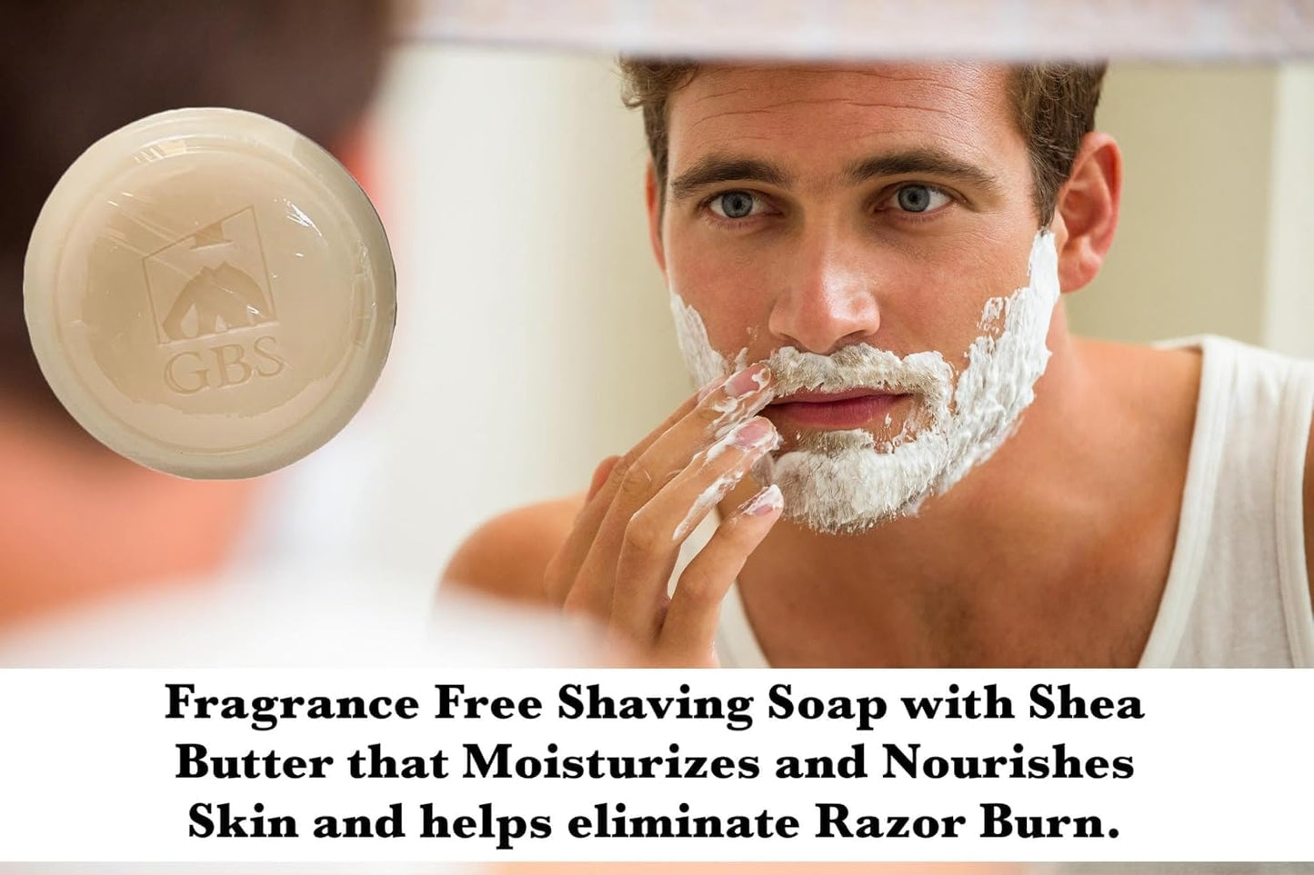 GENTS Men's Shaving Soap 97% All Natural Enriched With Shea Butter and Glycerin, Creates Rich Lather Form (3 Pack Fragrance Free) Beauty and Personal Care G.B.S