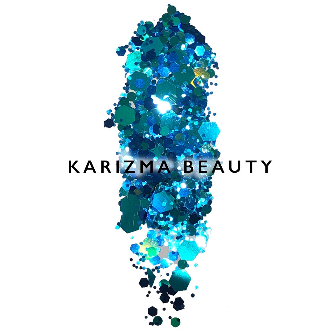 KARIZMA Mermaid Dreams Glitter Set - 10g Chunky Face, Hair, Eye & Body Glitter for Women. Rave & Festival Accessories Beauty & Personal Care KARIZMA