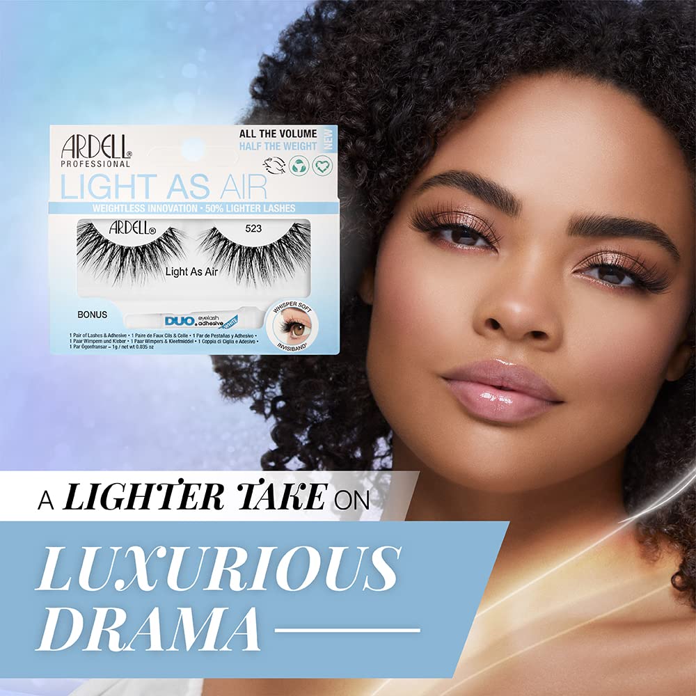 ARDELL Light As Air 523, plus a Bonus DUO Adhesive, 1g Clear Beauty & Personal Care Ardell