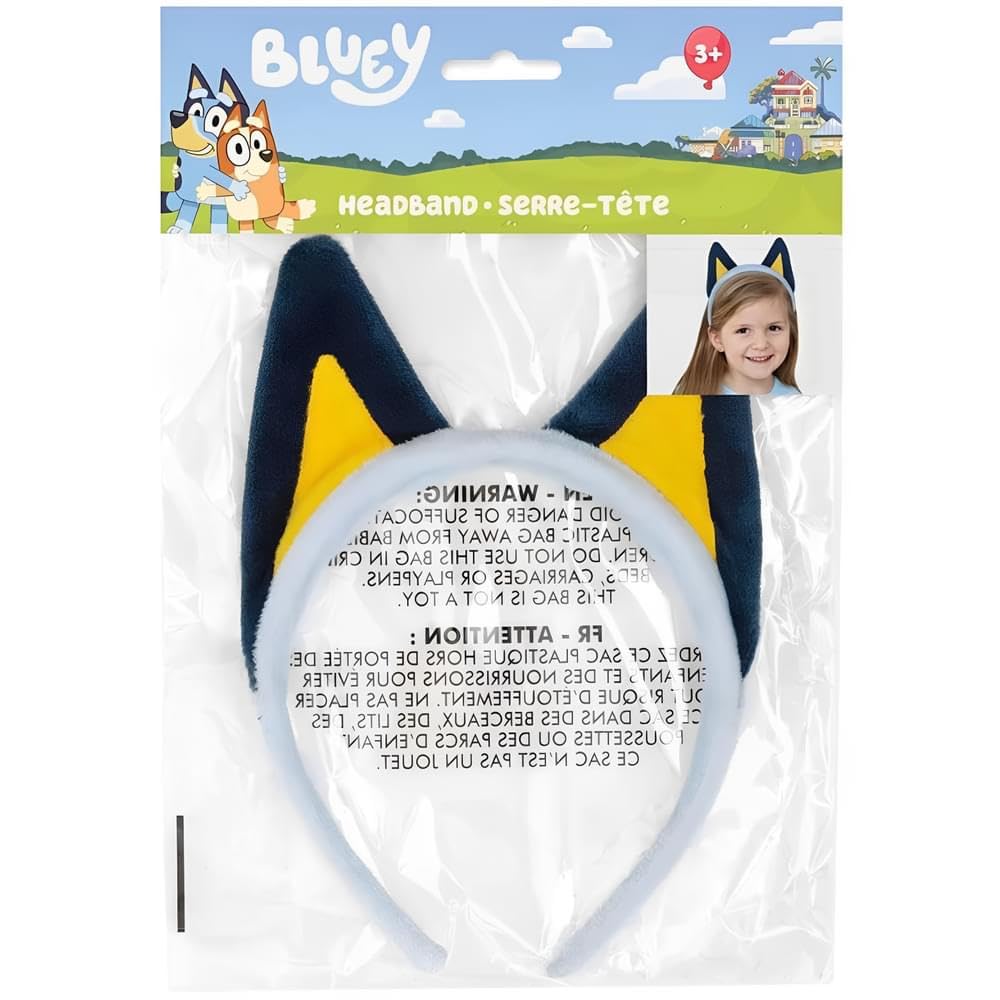 Unique Guest of Honor Bluey Ears Headband - (1 Pc) Vibrant Plush Bluey Headband, Stylish & Durable Party Essential, Ultimate Comfort & Style, One Size