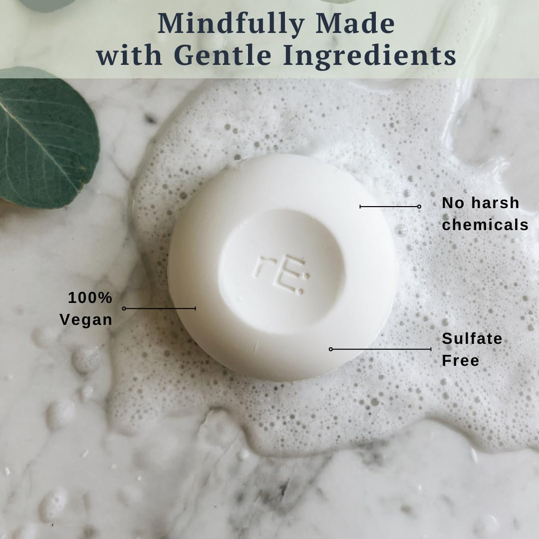 rE: REKURATOR pH-Balanced Facial Bar & 100% Plastic-Free Konjac Sponge Set - Natural Skincare Duo for Gentle Cleansing, Hydration, and Radiant Healthy Beauty and Personal Care RE:
