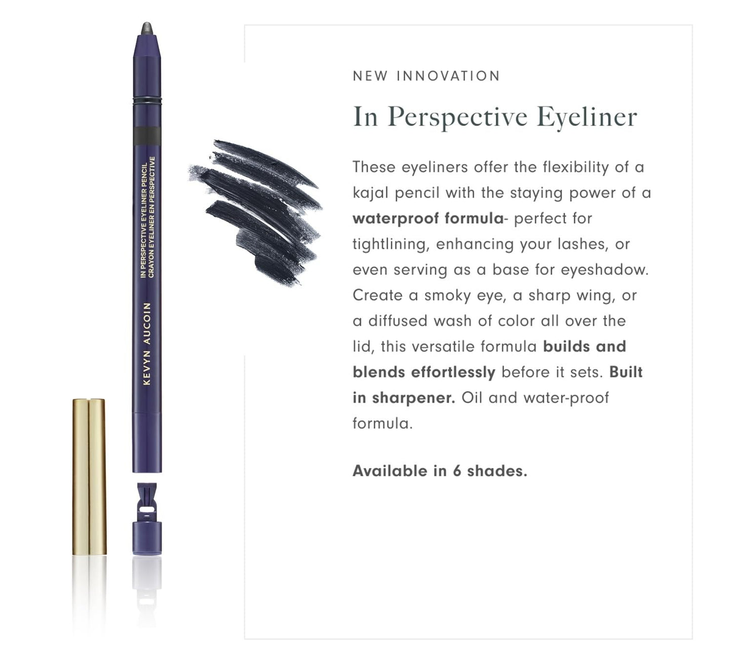 Kevyn Aucoin In Perspective Eyeliner Pencil, Black: Easy Use. Flexibility of a kajal makeup pencil and waterproof. Long wearing. For waterline, lash… Beauty & Personal Care Kevyn Aucoin