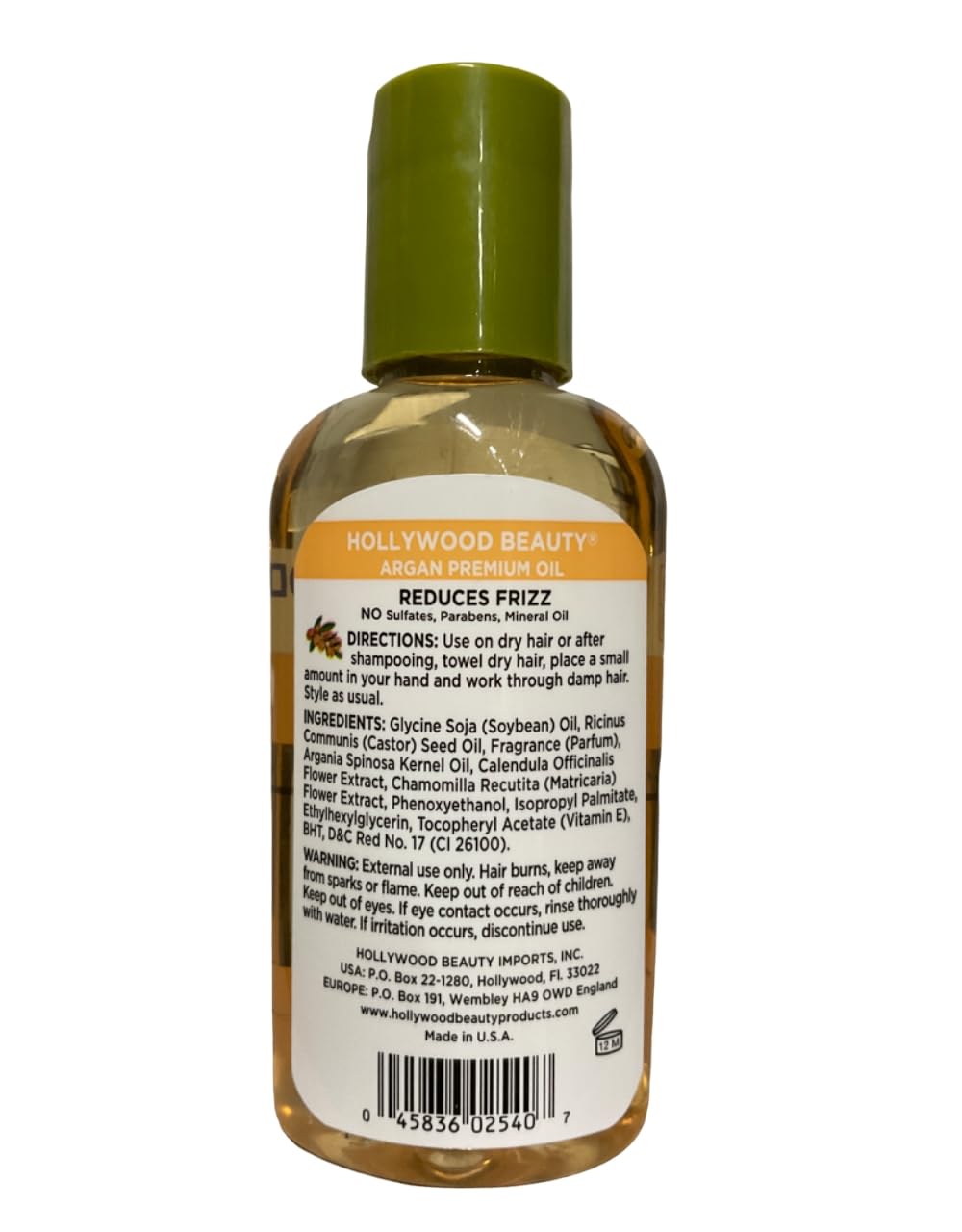 Hollywood Beauty oil, argan, formula, Gray, 2 Fl Oz Beauty & Personal Care Hollywood Beauty
