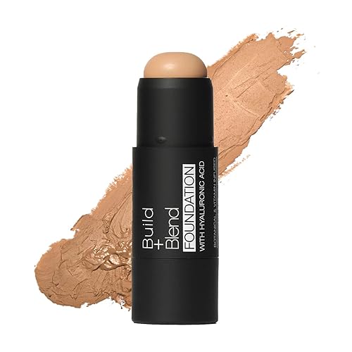 Palladio BUILD & BLEND Foundation Stick, Medium Coverage Buildable Contour Stick for Face, Ultra Blendable Creamy Formula for a Natural Shine Free Beauty & Personal Care Palladio