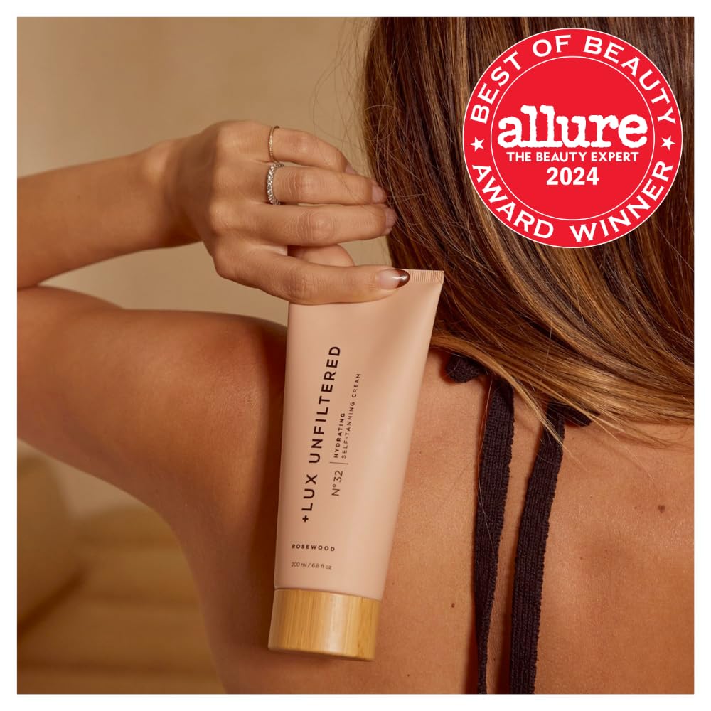 + Lux Unfiltered N°32 Gradual Self Tanner, Hydrating Self Tanning Lotion with Shea Butter & Squalane - Non-Sticky, No Transfer, Natural-Looking Tan Beauty & Personal Care + Lux Unfiltered